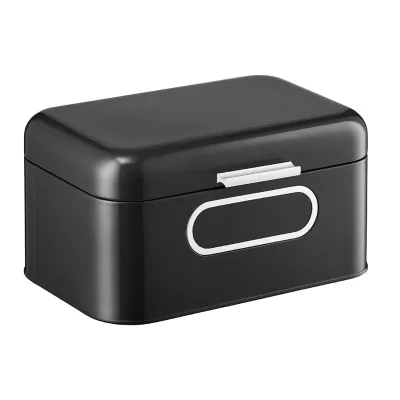 Stylish Bread Bin, Retro Metal Bread Box With Viewing Window