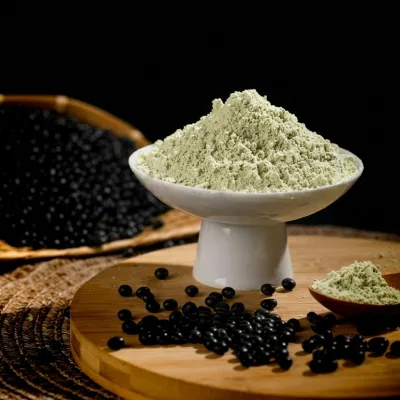 Organic Black Soy Milk Powder High Protein Anthocyanin Rich Non-GMO Sugar Free Black Soybean Drink for Hair and Skin Health