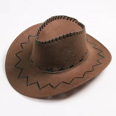 Western Style Suede Cowboy Hat