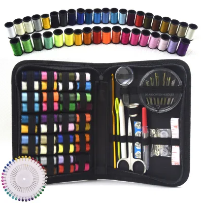 Portable Household Sewing Kit Box DIY Embroidery Handwork Tool Needles Thread Scissor Set Home Supplies Travel Accessories