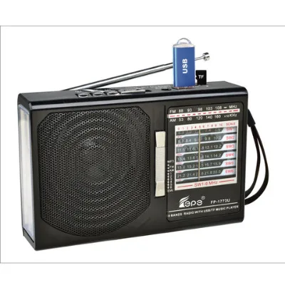 5c 600mAh battery radio with led torch light