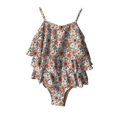 2026 Summer Daughter Women Print Halter&Lace up Bikini Swimwear Beachwear Backless Bodysuit Vendor Beachwear Designer OEM
