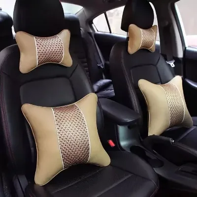 Luxury Sports Car Seat Headrest Memory Foam Neck Rest Cushion with Protection Leather Mechanical Pillow at a Good Price