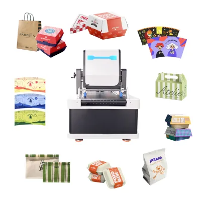 New High Speed Automatic Single Pass Digital Inkjet Printer Desktop Mini Coffee Cups Kraft Paper Bag Food Packaging Box