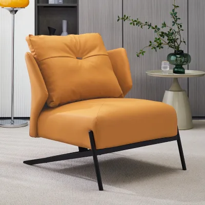 Factory Imported Single Hotel Bedroom Accent Chair Luxury Metal Decorative Art Furniture for Indoor Living Room Use Wholesale