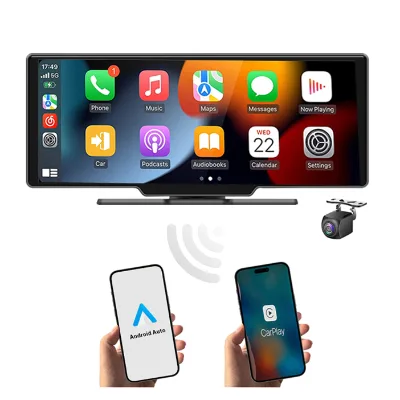 10.26'' Portable Car Stereo with 4k Dashcam Touch Screen Car Safety Camera Car Black Box