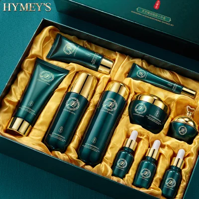 OEM HYMEY'S Private Label Vegan Korean Brightening Whitening Face Cream Skin Care Set Ganoderma Lucidum Extract Moisturizing