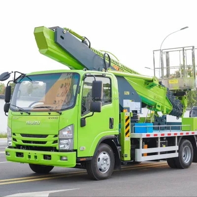 Tri-Ring Aerial Work Vehicle Platform Diesel Manual New Product for Street Lamp Maintenance <150hp Engine Capacity <4L