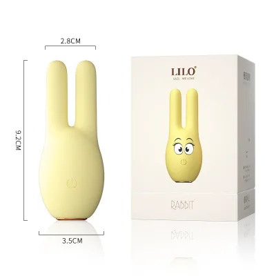 LILO Cute Pet Series Female Masturbator Rabbit Vibrator with G-Spot Massage Nipple Clamp Clitoris Vagina Stimulator for Women