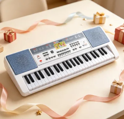 54-Key Electronic Keyboard Set for Beginners Includes Microphone 16 Voices & Beats Record Features MQ-5420