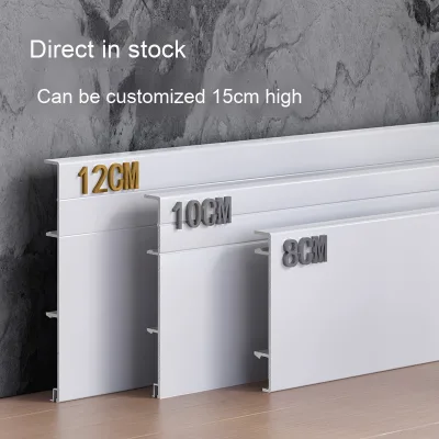 Modern 15cm Aluminum Alloy & 12cm Stainless Steel Baseboard Heightened Version for Apartment Use