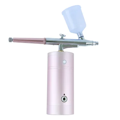 Cordless Rechargeable Mini Air Pump Compressor Copper Paint Cake Decorating Spray Gun Piston Gravity Feed Type Airbrush