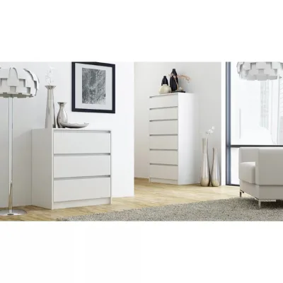 Customized Traditional High Gloss Melamine/Laminated Particle Board 3 Drawer Bedroom Chest of Drawers