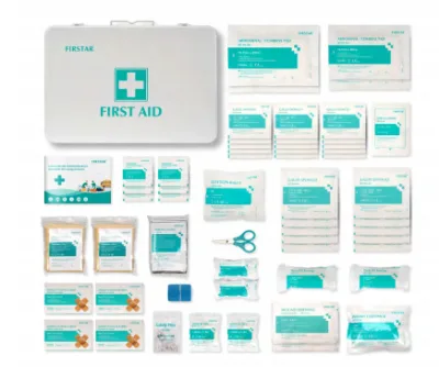 Standard 15-Person First Aid Kit, Workplace Compliant Emergency Kit for Small Business & Team Staff Use