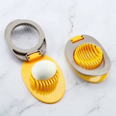 Favourable Price Stainless Steel Handheld Non Electric Cutter Single Egg Slicer Grey