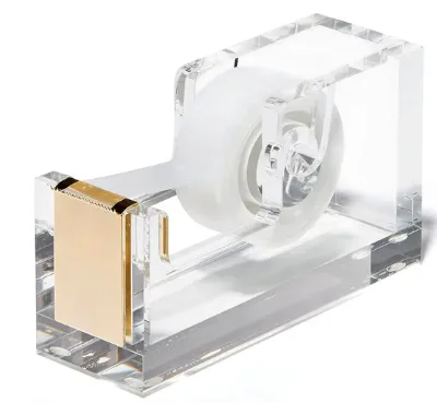 Acrylic Tape Dispenser Transparent Tape Dispenser for School Home Office Desk Set Accessories Office Supplies