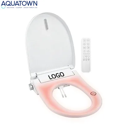 Automatic Self Cleaning Heating Toilet Seat Lid Intelligent Electronic Pp Smart Toilet Bidet Cover with Remote Control