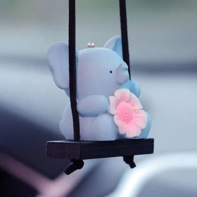 Cartoon Panda Rabbit & Elephant Animals Car Interior Decor Cross-Border Resin Pendant Ornament for Cars