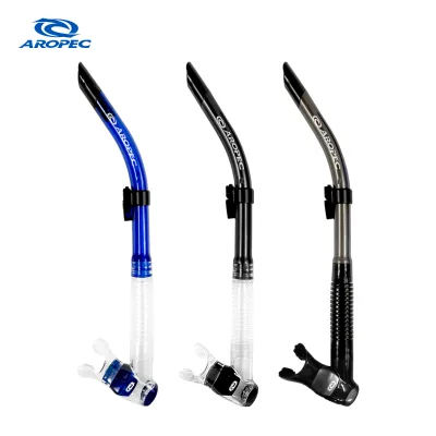 Aropec SJ-1V-HF15-TOP-S1 J Shape Dry Foldable Silicone Snorkel Flexible Connector Tube Angled Mouthpiece Holder Scuba Snorkeling