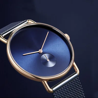 Custom Own Logo Minimalist Stainless Steel Watch