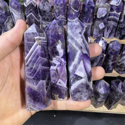 New Arrivals Crystal Crafts Natural Gemstone Dream Amethyst Points for Healing Stone Gifts