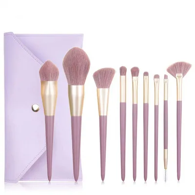 New Travel Cute Custom Vegan Unique Purple Makeup Brush Sets
