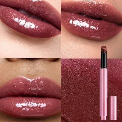 New Arrival Customizable Lipstick Moisturizing Lip Balm Vegan High Pigment Non-drying Pink Tube Lipstick