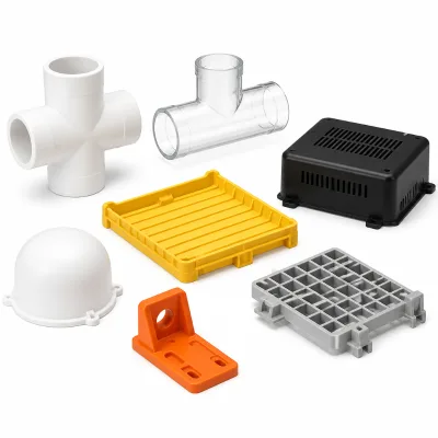 Precision HDPE Injection Molding Plastic Parts Custom OEM Mold Manufacturer Pipe Fittings 1500mm Large Parts REACH RoHS Low MOQ
