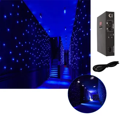 Factory Star Stage Backdrops Remote Control Led Star Curtain Hot Selling Blue White Starlight Curtain Party Celebration
