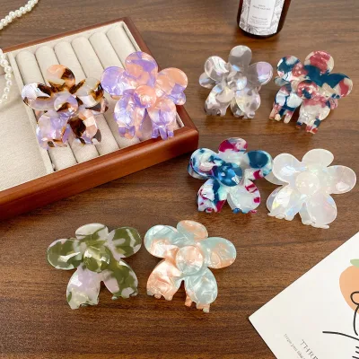 Flower Hair Claw Acetate Acrylic Floral Claw Clip for Women French Fancy High Quality Claw Hair Clips