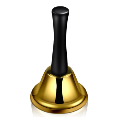 Classic Dinner Bell Metal Calling Ringing Hand Bells for Weddings School Parties Christmas