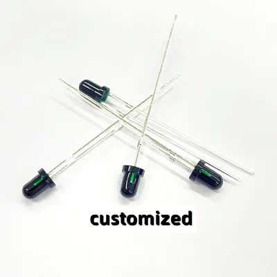 Black Body Long Pin Infrared 3mm 940nm Diffused Dip IR LED Diode Emitter Phototransistor 20mA 20V for Card Reader