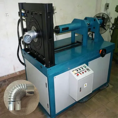 High Efficiency Corrugated Elbow Forming Machine 3.7KW Motor Power for Civil Chimney Duct Elbow Production