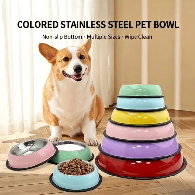 200ML Custom Logo 3 in 1 Portable Stainless Steel Pet Feeder Bowl Travel Cat Dog Doggie Water Bowl Easy to Clean