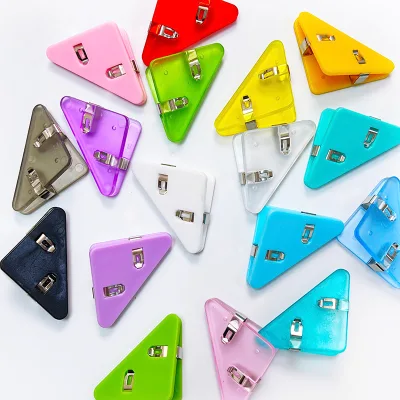 Bookmark Clip Prevent Books Curling Triangle Book Page Corner Clips Plastic Bookmark Page Markers Clips Assorted Colors