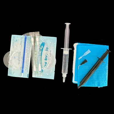 All in One Dental Teeth Whitening Set Accessories With 38%HP Peroxide Gel Gum Barrier Lip Balm for Salon Spa Wholesale