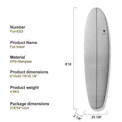 Factory Direct OEM ODM Custom Surfboard Seven Foot All Round Fun Board Reinforced Rail Easy Control for Surf School Surf Trainer