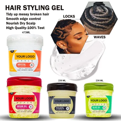 Stock Product Women Control Small Baby Hair Wax Gel No Residue Extra Strong Hold Braid Gel