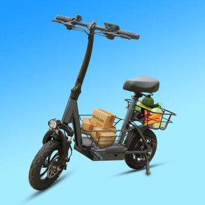 Newest Electric Scooter Bikes with a Basket 350W Motor 36V 7.5Ah Battery E-bike Seated LCD Display Screen Electric Scooters