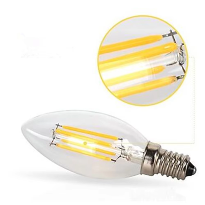 Chandelier Lighting Home Decor Energy Saving Crystal Light 220V E14 E27 Vintage Candle Light Christmas LED Filament Bulb