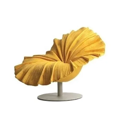 Ins Nordic Wabi Sabi Style Single Sofa Chair Creative Designer Petal Shaped Casual Living Room Bedroom Small Sofa