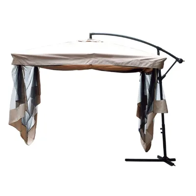 Offset Garden Umbrella With Mostique Mesh