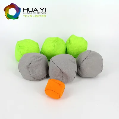 China Professional Soft Grip Cross Boccia Balls Game Outdoor Custom Bocce Ball Sets 6-8cm CE Certified Soft Resin Fabric