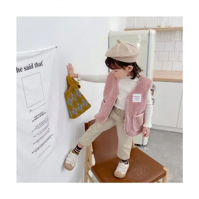Autumn Baby Clothes Boys Girls Warm Vest Candy Color Top Baby Cardigan Vest