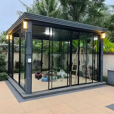 Custom Outdoor Motorized Aluminum Alloy Pergola Retractable Roof Providing Sun Rain Protection UV Protection Bioclimatic Canopy