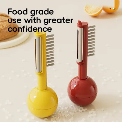 Hot Selling Tumbler Peeler, Multifunctional Household Fruit and Vegetable Peeler with Cleaning Brush, Kitchen Tool