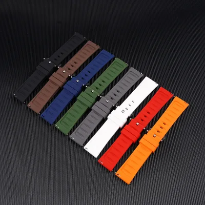 Trendy Sports Strap With Stainless Steel Buckle and Waterproof Rubber Replacement Strap