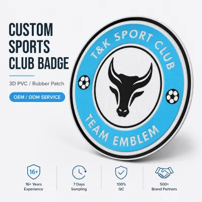 Custom Bespoke Professional Manufacturer 3D PVC Patch Eco-friendly Personalized Branding Logo for Sports Caps Clothing Badge