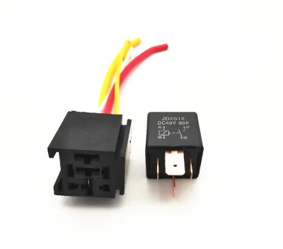 48V 80A 4Pin Automotive Electromagnetic Relay and Base