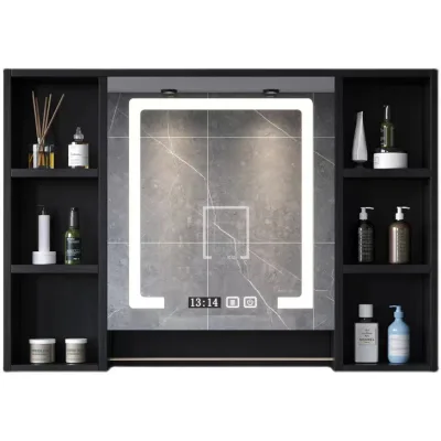 Newest Durable Modern LED Illuminated Touch Switch Mirror Cabinet with Bathroom Lighting for Hotel & Apartment Use